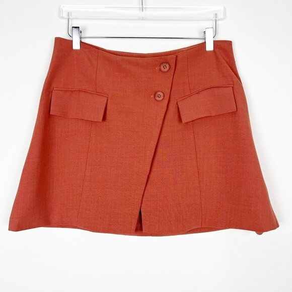 NWT WeWoreWhat Blazer Skirt Women's Size L Clay Wrap Mini - Picture 13 of 15